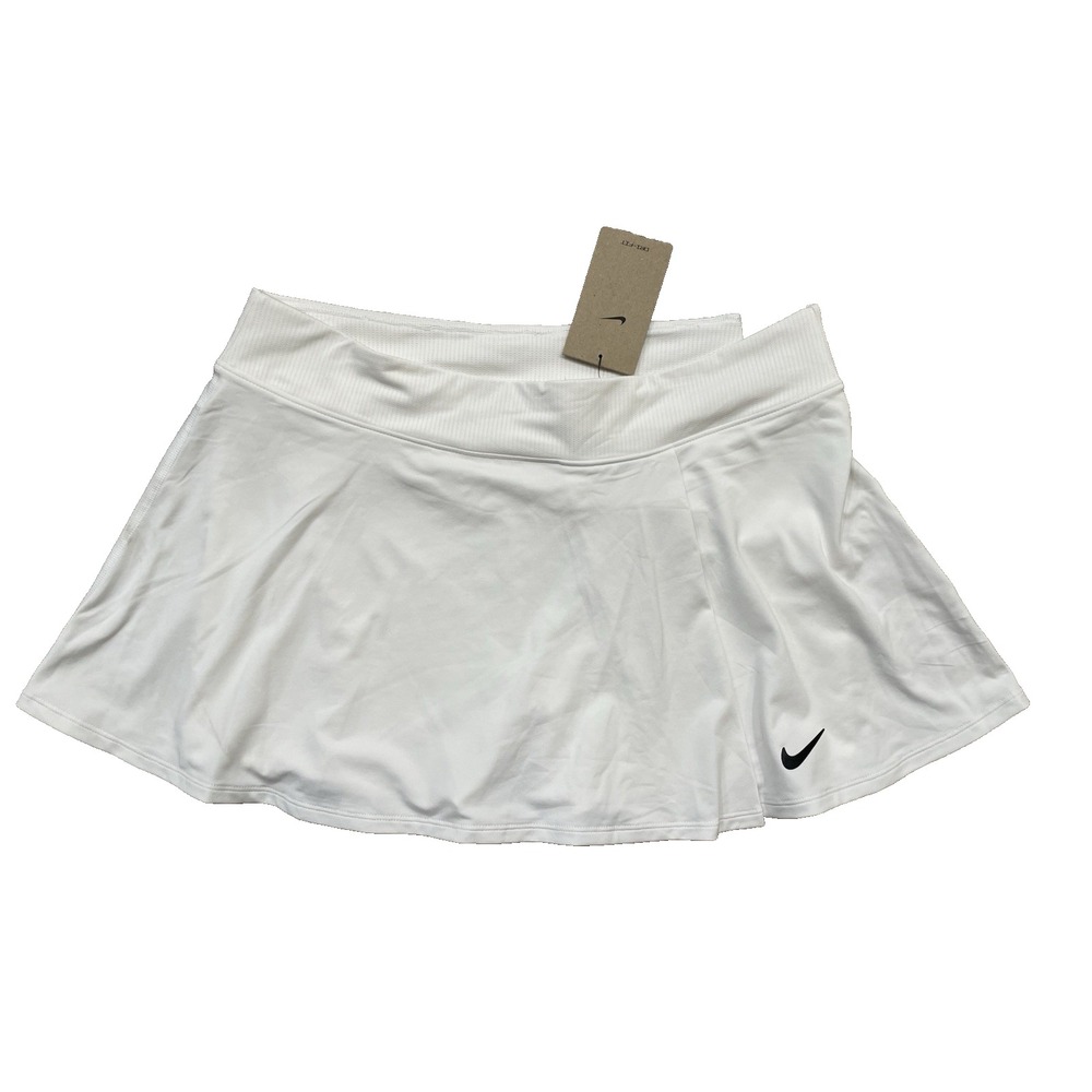 NWT Nike Dri-FIT Tennis Skirt Womens XL  White Athletic Pickle Ball Skort READ